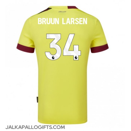 Burnley Jacob Bruun Larsen #34 Vieraspaita 2023-24 Lyhythihainen